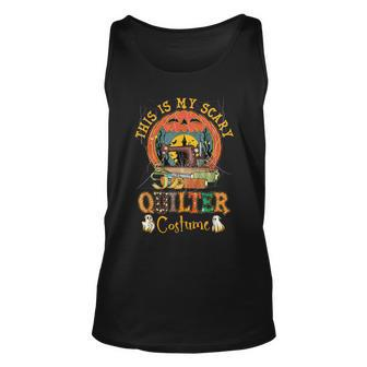 This Is My Scary Quilter Costume Pumpkin Halloween Quilting Tank Top - Monsterry