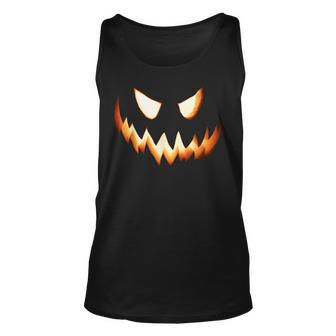 Scary Spooky Jack O Lantern Face Pumpkin Halloween Boys Tank Top - Monsterry DE