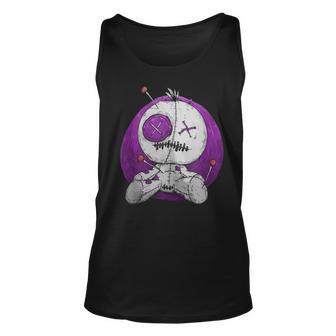 Scary Graphic Voodoo Doll Teddy-Bear Halloween Gothic Tank Top | Mazezy