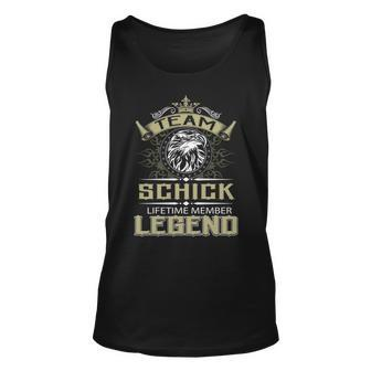 Schick Name Gift Team Schick Lifetime Member Legend V2 Unisex Tank Top - Seseable