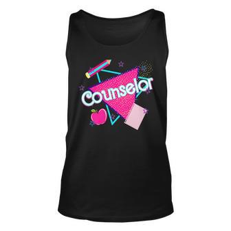 School Counselor Pink Retro 80S 90S Back To School Trendy Tank Top - Thegiftio UK