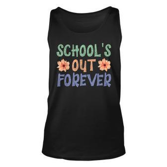 Schools Out Forever Retro Last Day Of School Unisex Tank Top | Mazezy
