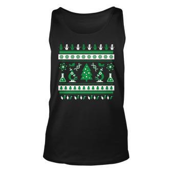 Science Laboratory Ugly Christmas Sweater Tank Top | Mazezy