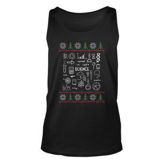 Science Ugly Sweater Christmas Tank Top | Mazezy