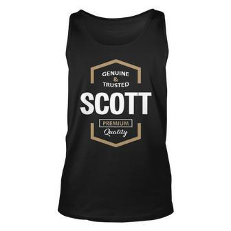 Scott Name Gift Scott Quality Unisex Tank Top - Seseable