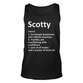 Scotty Definition Personalized Name Birthday Idea Tank Top | Mazezy