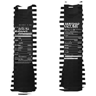 Security Guard Nutrition Facts Unisex Tank Top | Seseable CA