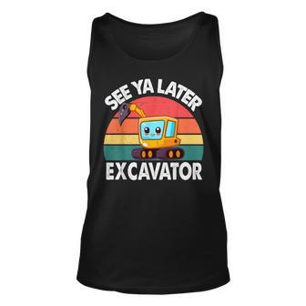 See Ya Later Excavator- Toddler Baby Little Excavator Tank Top - Seseable