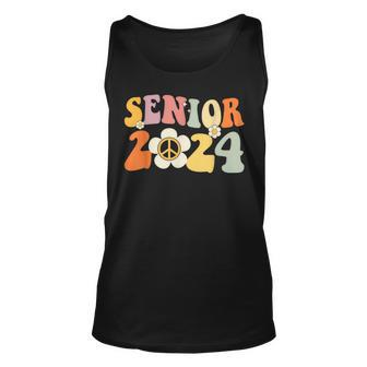 Senior 2024 Hippie Peace Love Seniors Back To School Unisex Tank Top | Mazezy