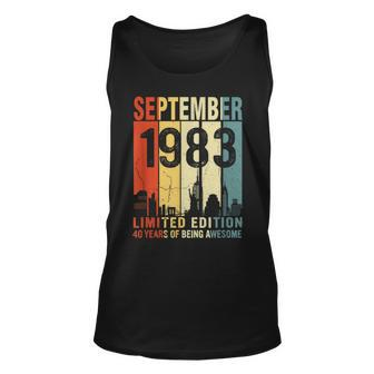 September 1983 Limited Edition 40 Years Of Being Awesome Tank Top - Monsterry AU