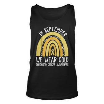 In September We Wear Gold Cool Childhood Cancer Awareness Tank Top | Mazezy CA