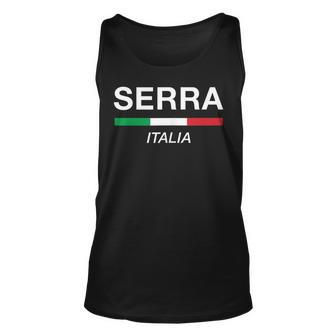 Serra Italian Name Italy Flag Italia Family Surname Unisex Tank Top | Mazezy