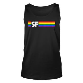 Sf Gay Pride Colors Outfits For Parades Festival Party Unisex Tank Top | Mazezy