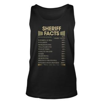 Sheriff Name Gift Sheriff Facts V2 Unisex Tank Top - Seseable