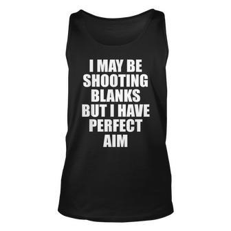 Shooting Blanks Funny Vasectomy Unisex Tank Top | Mazezy