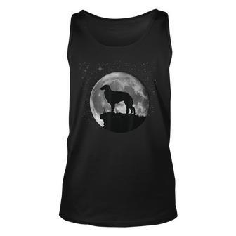 Silken Windhound Dog Moon Gift For Women Unisex Tank Top - Thegiftio UK