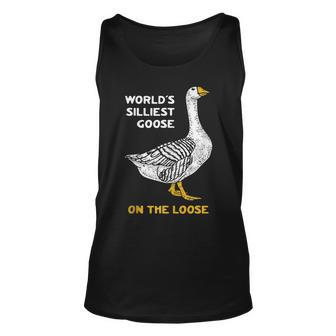 Silliest Goose On The Loose - Goose Lover Unisex Tank Top | Mazezy