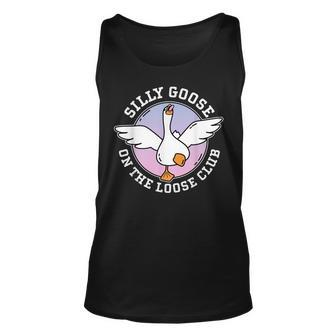 Silly Goose On The Loose Club Funny Cute Meme Unisex Tank Top | Mazezy