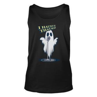 Singing Ghost Singer And Halloween Fan Unisex Tank Top | Mazezy CA