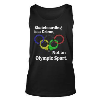 Skateboarding Is A Crime Not An Sport Skateboarding Tank Top | Mazezy DE
