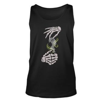 Skeleton Hand And Ghost Halloween American Sign Language Asl Tank Top - Monsterry DE