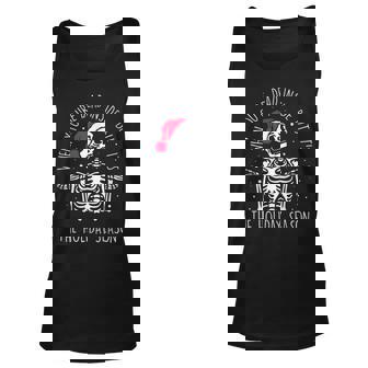 Skeleton When Youre Dead Inside But Its The Holiday Season Unisex Tank Top | Mazezy