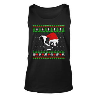 Skunk Ugly Christmas Sweater Tank Top - Monsterry DE