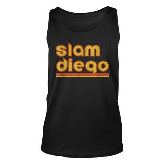 Slam Diego Funny Baseball Standard Baseball Funny Gifts Unisex Tank Top | Mazezy