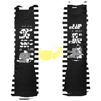 Sleeps With Corgis Dog Unisex Tank Top | Mazezy