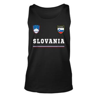 Slovenia SportSoccer Jersey Flag Football Unisex Tank Top | Mazezy