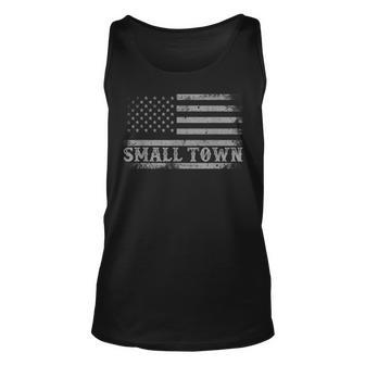 Small Town Strong Usa Flag Front And Back Patriotic American Unisex Tank Top - Monsterry CA