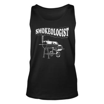 Smokeologist Funny Pitmaster Bbq Smoker Grilling Unisex Tank Top | Mazezy