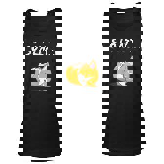 So Lazy Cute Sleeping Adorable Corgi Kawaii Funny Unisex Tank Top | Mazezy