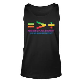 Social Justice Equality Greater Than Division Unisex Tank Top - Thegiftio UK