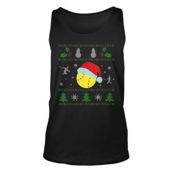 Softball Ugly Christmas Sweater Tank Top | Mazezy