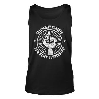 Solidarity Forever Uaw Never Surrender Uaw Union Strong Tank Top - Seseable