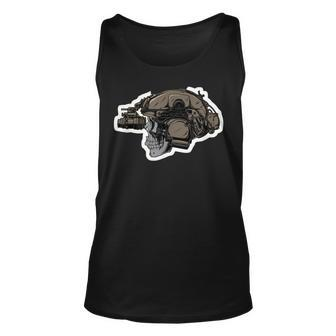 Solider Skull Tactical Operator Military Veteran Morale Unisex Tank Top | Mazezy CA