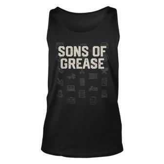 Sons Of Grease Mechanic Dad Jokes Car Repair Punchline Tank Top | Mazezy