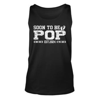 Soon To Be Pop Est 2024 Father's Day First Time New Dad Tank Top
