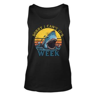 Sorry I Cant Its Week Vintage Shark Week 2023 For Shark Lovers Tank Top | Mazezy