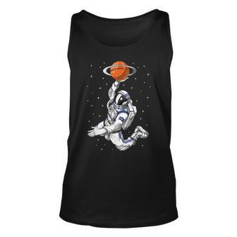 Space Astronaut Basketball Player Cosmic Men Boys Kids Basketball Tank Top | Mazezy