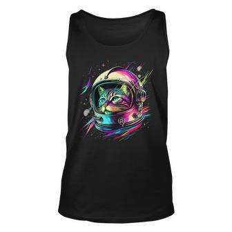 Space Astronaut Cat Space Cat Tank Top - Monsterry