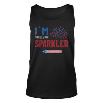 Im His Sparkler Fireworks Usa Flag Couples 4Th Of July Usa Tank Top | Mazezy