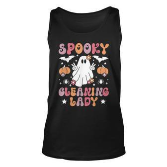 Spooky Cleaning Lady Halloween Housekeeping Cleaner Tank Top - Monsterry