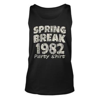Spring Break Party 1982 Partying Vintage Unisex Tank Top | Mazezy
