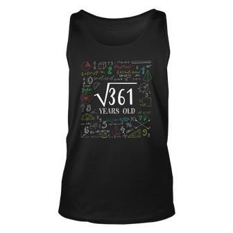 Square Root Of 361 19Th Birthday 19 Year Old Math Bday Math Tank Top | Mazezy