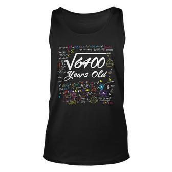 Square Root Of 6400 80Th Birthday 80 Years Old Math Birthday Math Tank Top | Mazezy