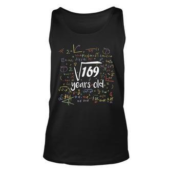 Square Root Of 169 - 13Th Birthday 13 Year Old Math Bday Unisex Tank Top | Mazezy