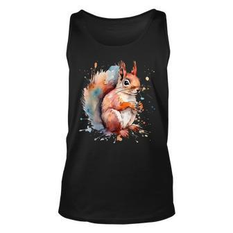 Squirrel Watercolor Tank Top - Monsterry CA