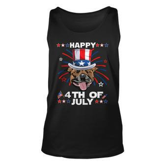 Staffordshire Bull Terrier Dog Patriotic 4Th Of July Dogs Unisex Tank Top | Mazezy